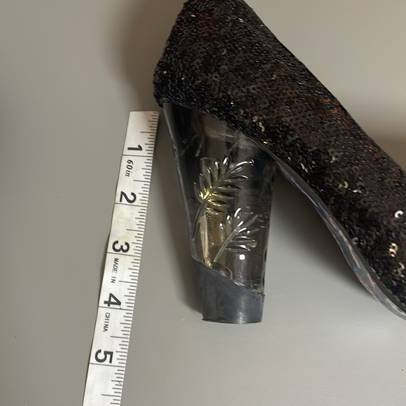 IRREGULAR CHOICE SEQUIN BOW CLEAR FLORAL HEEL 9 - Picture 6 of 6